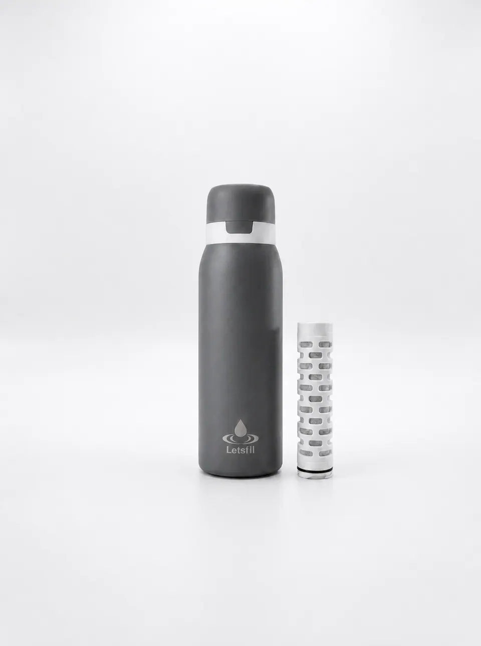 Letsfil V1 RVS waterfles met vervangbaar filter